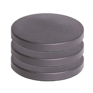 Prosperplast Plantenonderzetter - 3x stuks - rond - 40 cm - antraciet