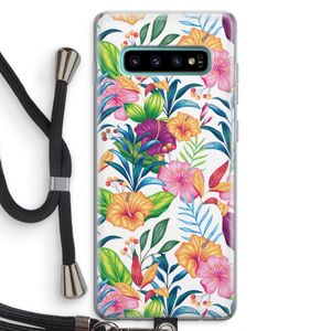 Tropisch 2: Samsung Galaxy S10 Plus Transparant Hoesje met koord