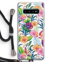 Tropisch 2: Samsung Galaxy S10 Plus Transparant Hoesje met koord