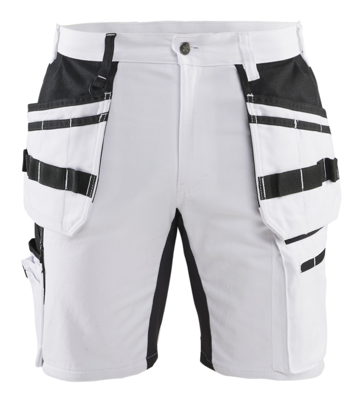 Blåkläder Schildersshort met stretch X1900 19111000 | Wit/Zwart | Maat 62 - 7330509827697