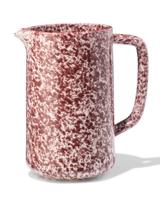 HEMA Karaf 1.4L aardewerk spikkel rood (bordeauxrood)