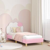 Bedframe voor kinderen met hoofdbord Roze 80 x 160 cm PU