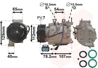 Compressor, airconditioning 2500K311