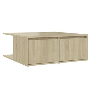 vidaXL Salontafel 80x80x31 cm bewerkt hout sonoma eikenkleurig