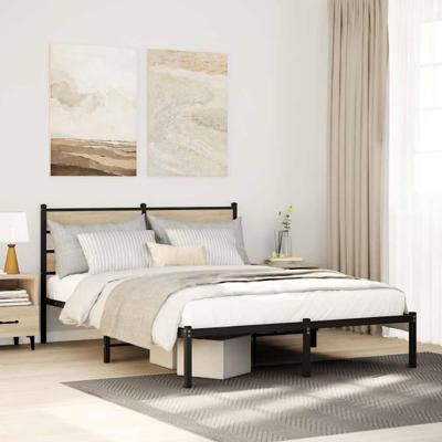 Bedframe zonder matras metaal sonoma eikenkleurig 140x190 cm