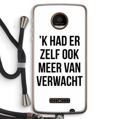 Meer verwacht: Motorola Moto Z Force Transparant Hoesje met koord