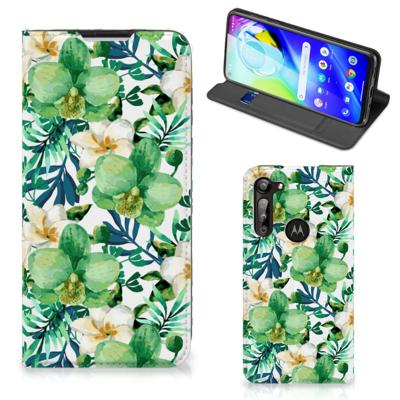 Motorola Moto G8 Power Smart Cover Orchidee Groen Motorola Moto G8 Power Smart Cover Orchidee Groen