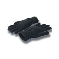 Gebreide zwarte handschoenen voor volwassenen   -