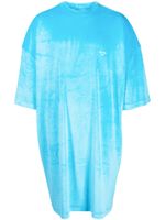 TEAM WANG design robe-chemise Sparkles en velours - Bleu