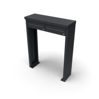Multibox brievenbus 2 breed 1 hoog zwart - Geroba