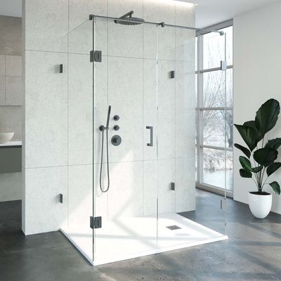 Douchecabine Compleet Just Creating Profielloos XL 100x140 cm Gunmetal Sanitop