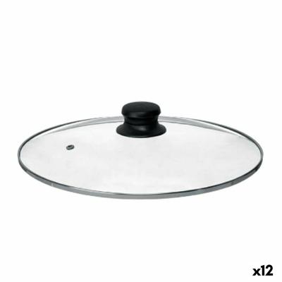 Pannedeksel Kinvara CN-SW1304-28CM CN-SW1304-28CM Transparant Zilverkleurig Zilver Metaal Glas Roestvrij staal Kristal Staal 28