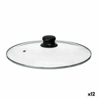 Pannedeksel Kinvara CN-SW1304-28CM CN-SW1304-28CM Transparant Zilverkleurig Zilver Metaal Glas Roestvrij staal Kristal Staal 28