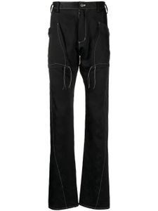 sulvam pantalon slim à coutures contrastantes - Noir