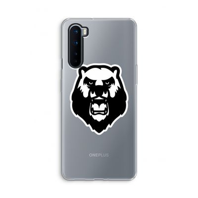 Angry Bear (white): OnePlus Nord Transparant Hoesje