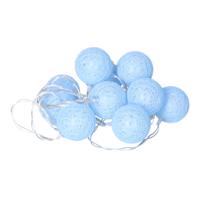 LED Lichtslinger/lichtsnoer - 10 led bolletjes - D4 cm - lichtblauw - 200 cm - batterijen LED Lichtslinger/lichtsnoer - 10 led bolletjes - D4 cm - lichtblauw - 200 cm - batterijen