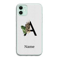 Charcoal Flora: iPhone 11 Transparant Hoesje