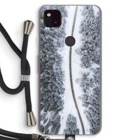 Snøfall: Pixel 4a 5G Transparant Hoesje met koord