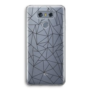 Geometrische lijnen zwart: LG G6 Transparant Hoesje