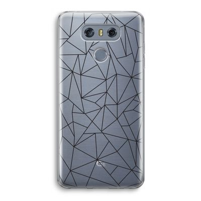Geometrische lijnen zwart: LG G6 Transparant Hoesje