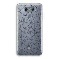 Geometrische lijnen zwart: LG G6 Transparant Hoesje