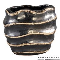 Matz Grey ceramic wave pot oval M - thumbnail