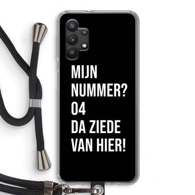 Da ziede van hier - Zwart: Samsung Galaxy A32 5G Transparant Hoesje met koord