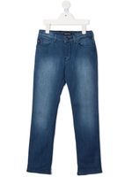 Emporio Armani Kids jean à coupe droite - Bleu