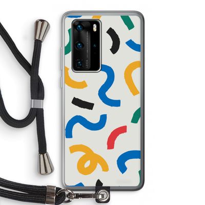 Illustratieve pop 2: Huawei P40 Pro Transparant Hoesje met koord