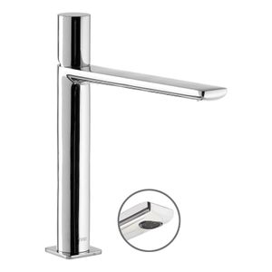 Wastafelkraan Tres Loft | Opbouw | Mengkraan | Hoog model | 1-knop | Rond | Chroom