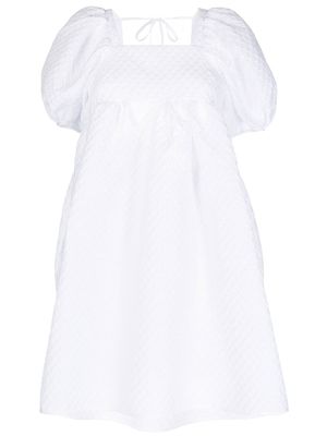 Cecilie Bahnsen robe Tilde à manches bouffantes - Blanc