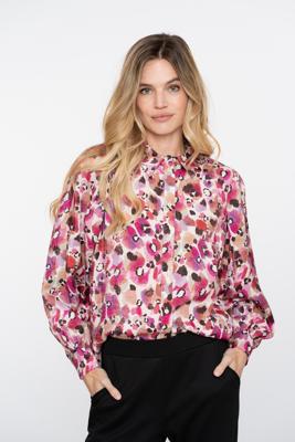 Geisha Blouse Animal 53620-20 Blouse 420 Pink/off White