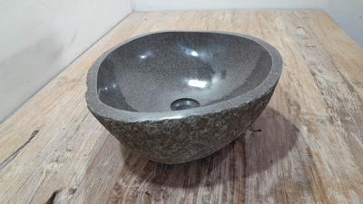 Wasbak riviersteen RM250346, 45x40x15 cm