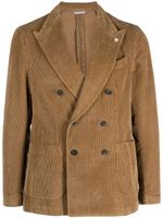 Manuel Ritz blazer en velours côtelé à boutonnière croisée - Marron