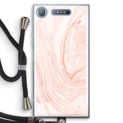Peach bath: Sony Xperia XZ1 Transparant Hoesje met koord