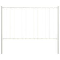 VidaXL Schuttingpaneel met palen gepoedercoat staal 1,81x0,75 m wit