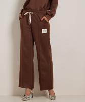wide fit broek met label wide fit broek met label