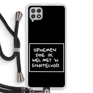 Schotelvod: Samsung Galaxy A22 4G Transparant Hoesje met koord