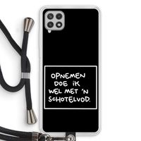 Schotelvod: Samsung Galaxy A22 4G Transparant Hoesje met koord