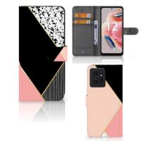 Xiaomi Redmi Note 12 4G | Book Case | Zwart Roze Vormen