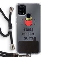Fries before guys: Samsung Galaxy M31 Transparant Hoesje met koord