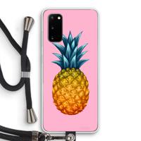 Grote ananas: Samsung Galaxy S20 Transparant Hoesje met koord