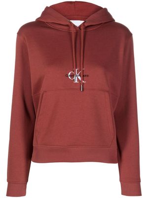 Calvin Klein Jeans hoodie à lien de resserrage - Marron