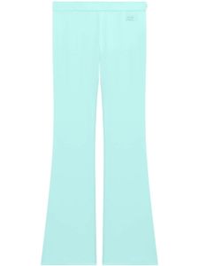 Courrèges pantalon évasé à taille basse - Bleu