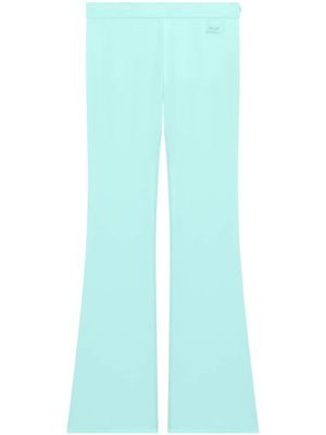 Courrèges pantalon évasé à taille basse - Bleu
