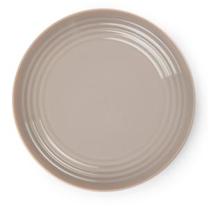 Rond bord/camping bord - D22 cm - beige - kunststof - onbreekbaar