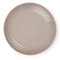 Rond bord/camping bord - D22 cm - beige - kunststof - onbreekbaar