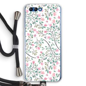 Sierlijke bloemen: Honor 10 Transparant Hoesje met koord