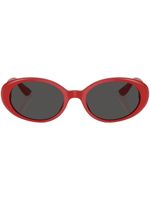 Dolce & Gabbana Eyewear lunettes de soleil à monture ronde - Rouge - thumbnail