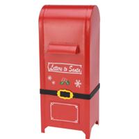 Kerstman brievenbus/mailbox - rood - staand - 50 cm - Letter to Santa - kerstdecoratie Kerstman brievenbus/mailbox - rood - staand - 50 cm - Letter to Santa - kerstdecoratie